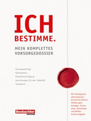 cover image of Ich bestimme.